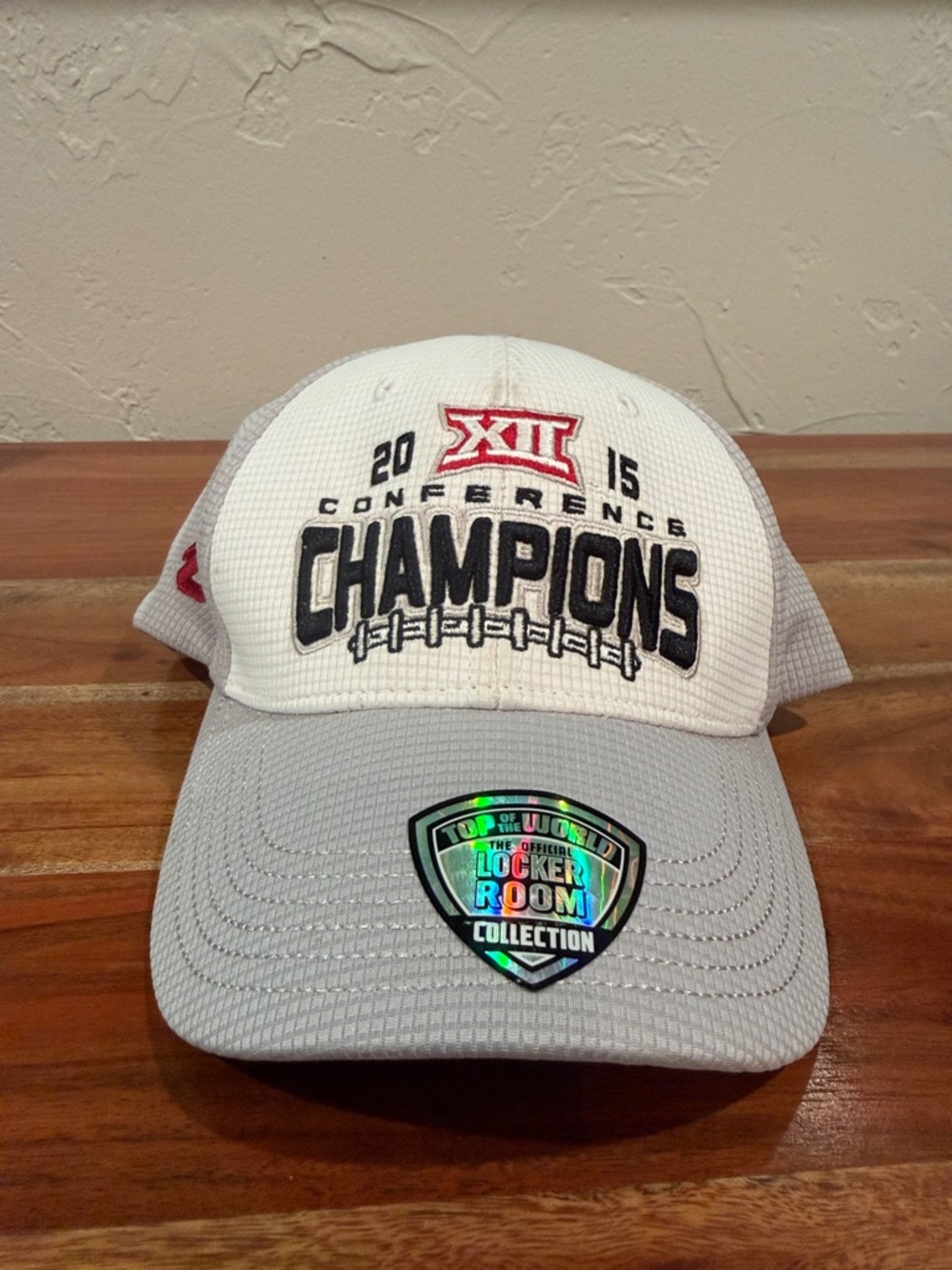 OU Football White & Gray ' 2015 Big XII Conference Champions' Hat